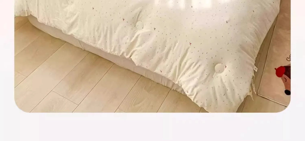 Household Washed Cotton Thick Comforter Duvet Quilt Winter Warm All Season Machine Washable Student Single Dorm Edredones