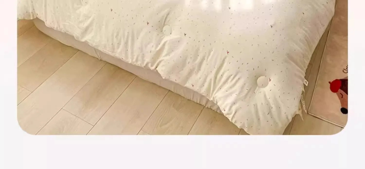 Household Washed Cotton Thick Comforter Duvet Quilt Winter Warm All Season Machine Washable Student Single Dorm Edredones