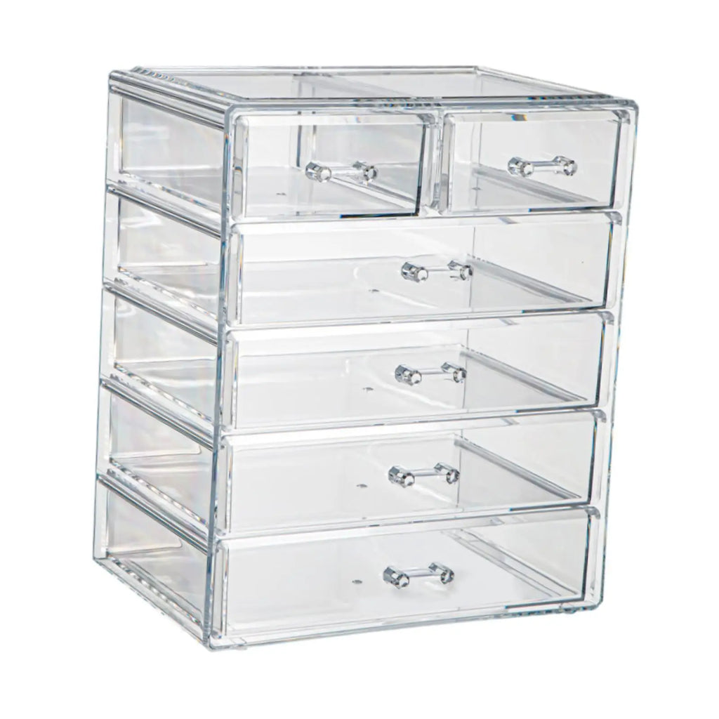 Stackable Storage Drawer Dresser Acrylic Cosmetics Storage Bin Large Capacity