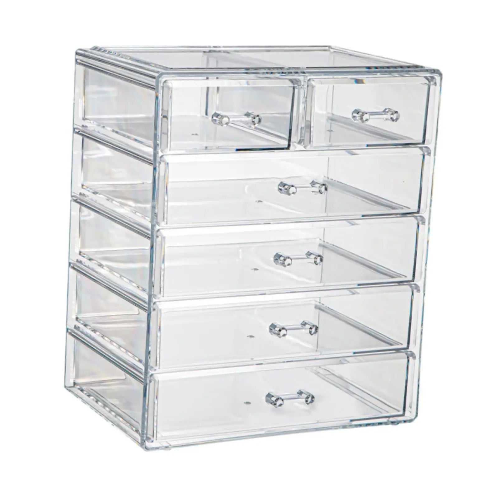Stackable Storage Drawer Dresser Acrylic Cosmetics Storage Bin Large Capacity