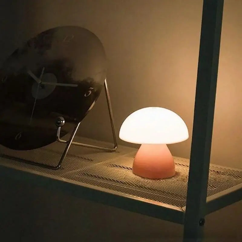 Creative Night Light Mushroom Table Lamp Led Bedroom Bedside Mini Pat Light Bar Dining Table Atmosphere Light Bedroom Scene