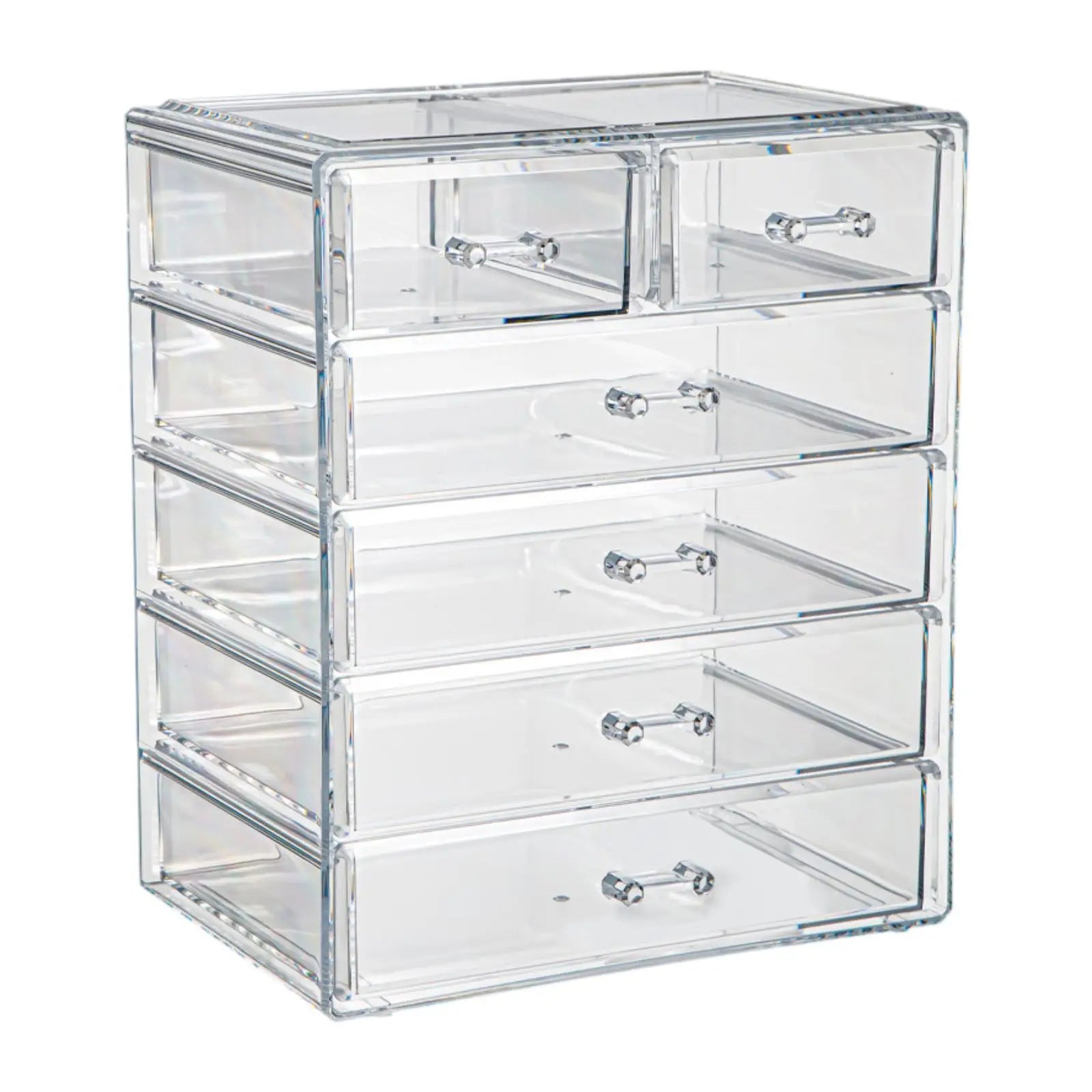 Stackable Storage Drawer Dresser Acrylic Cosmetics Storage Bin Large Capacity