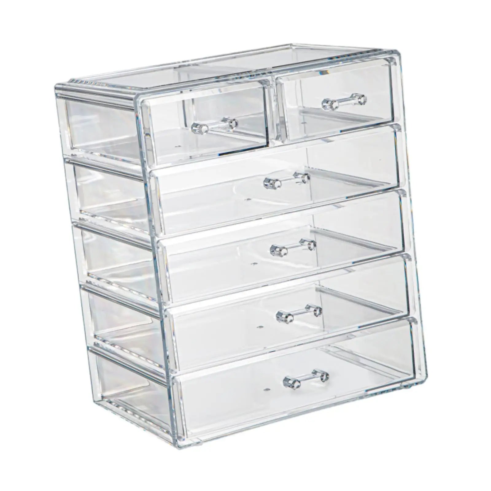 Stackable Storage Drawer Dresser Acrylic Cosmetics Storage Bin Large Capacity
